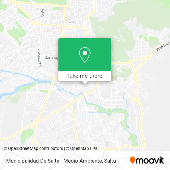 Mapa de Municipalidad De Salta - Medio Ambiente