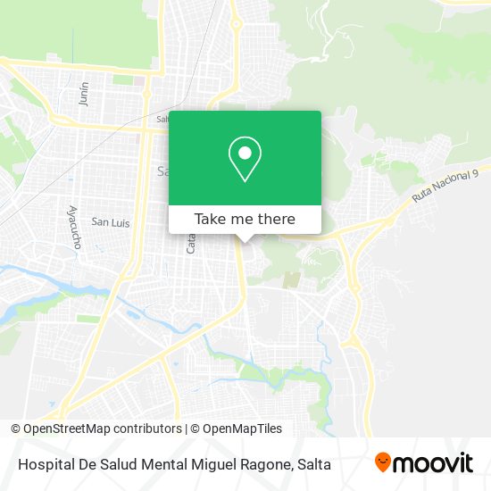 Mapa de Hospital De Salud Mental Miguel Ragone