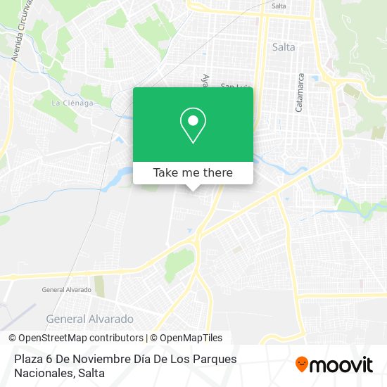 Plaza 6 De Noviembre Día De Los Parques Nacionales map