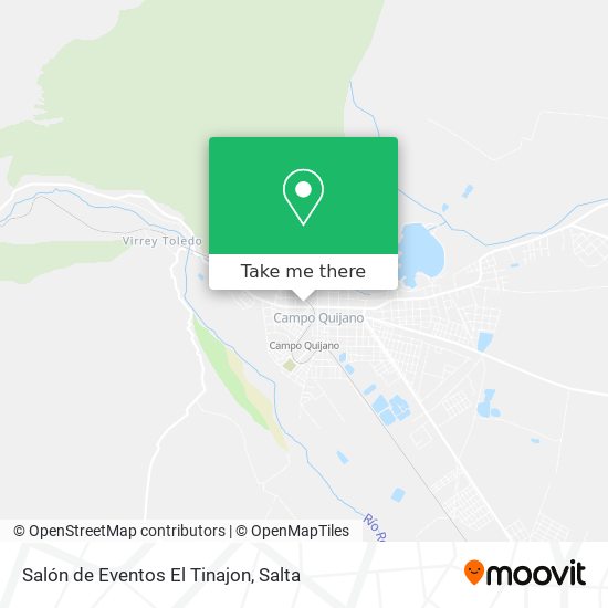 Mapa de Salón de Eventos El Tinajon