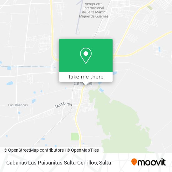 Mapa de Cabañas Las Paisanitas Salta-Cerrillos