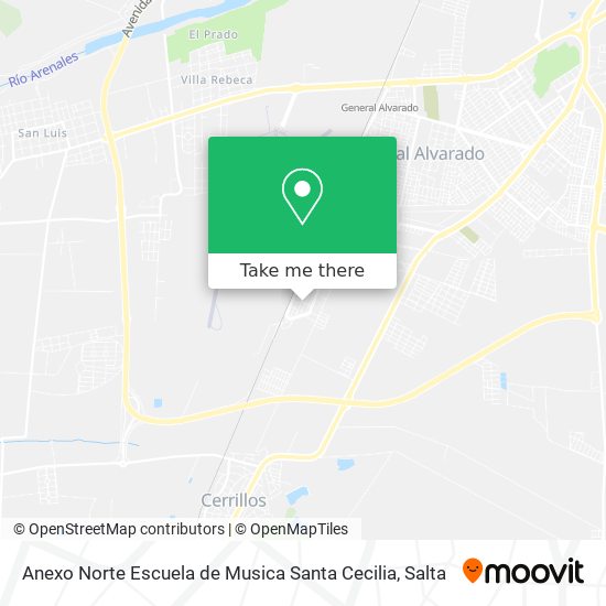 Mapa de Anexo Norte Escuela de Musica Santa Cecilia