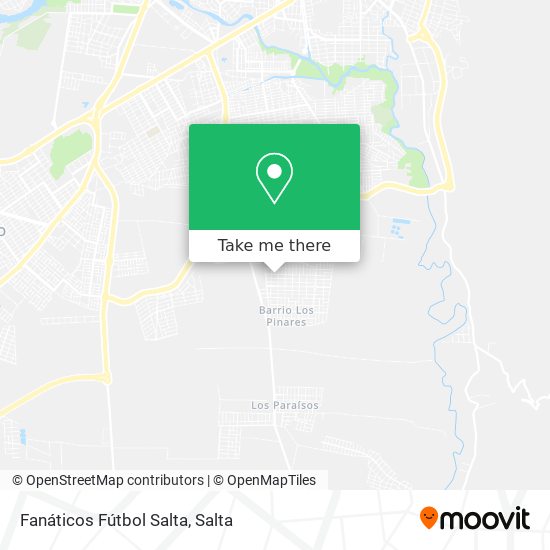 Fanáticos Fútbol Salta map
