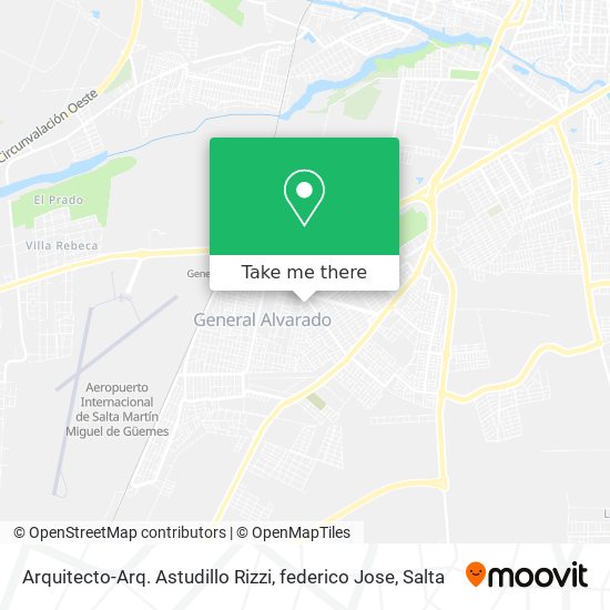 Mapa de Arquitecto-Arq. Astudillo Rizzi, federico Jose