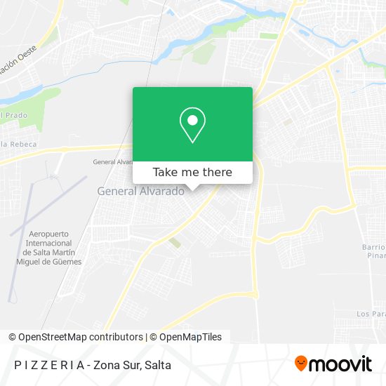 P I Z Z E R I A - Zona Sur map