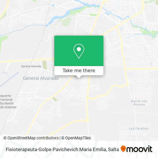 Fisioterapeuta-Golpe Pavichevich Maria Emilia map
