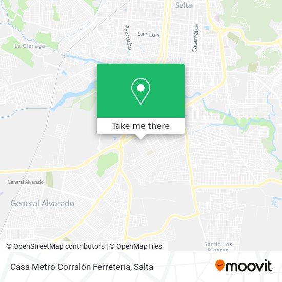 Casa Metro Corralón Ferretería map