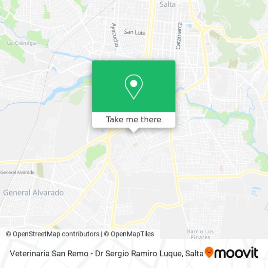Mapa de Veterinaria San Remo - Dr Sergio Ramiro Luque