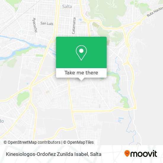 Kinesiologos-Ordoñez Zunilda Isabel map