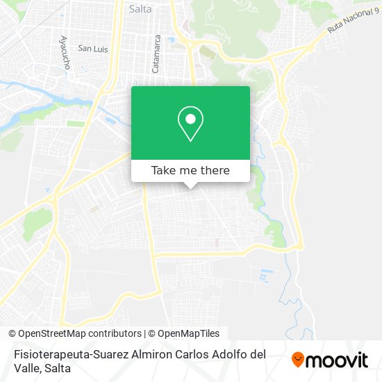 Fisioterapeuta-Suarez Almiron Carlos Adolfo del Valle map