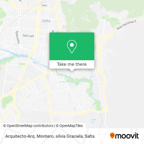 Arquitecto-Arq. Montero, silvia Graciela map