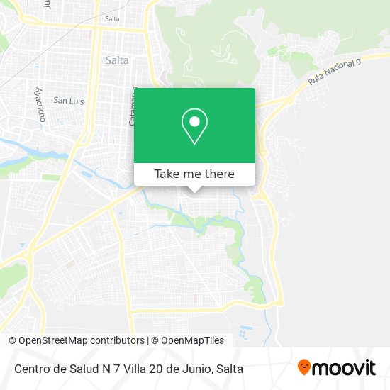 Mapa de Centro de Salud N 7 Villa 20 de Junio