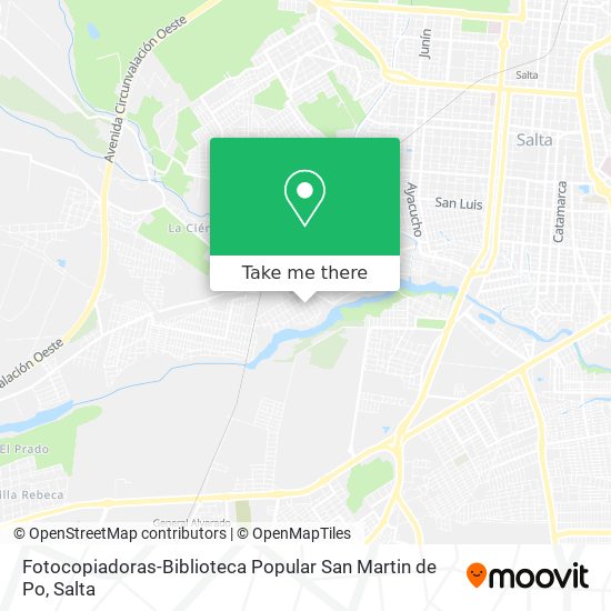 Mapa de Fotocopiadoras-Biblioteca Popular San Martin de Po