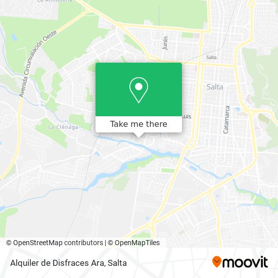 Alquiler de Disfraces Ara map