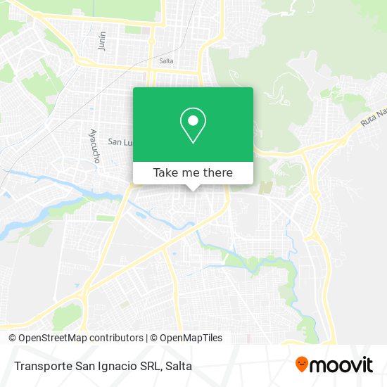 Mapa de Transporte San Ignacio SRL