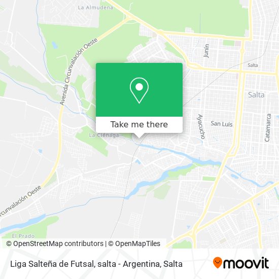 Liga Salteña de Futsal, salta - Argentina map