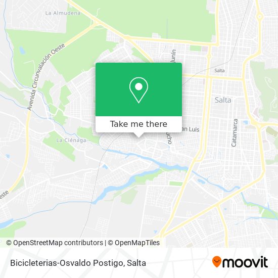 Bicicleterias-Osvaldo Postigo map