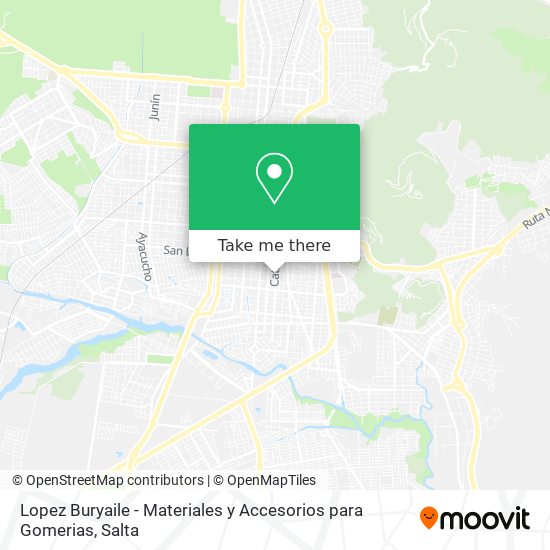 Mapa de Lopez Buryaile - Materiales y Accesorios para Gomerias