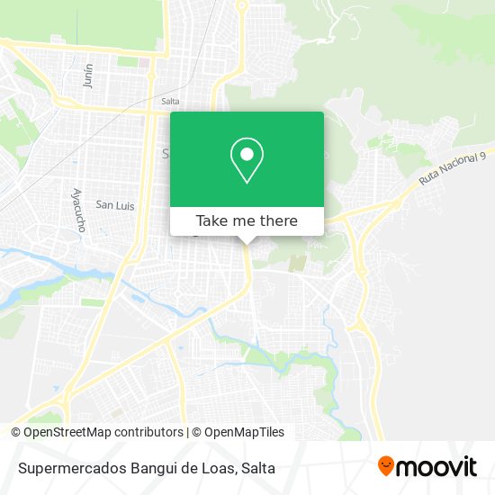 Mapa de Supermercados Bangui de Loas