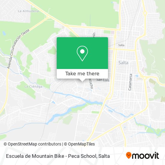 Mapa de Escuela de Mountain Bike - Peca School