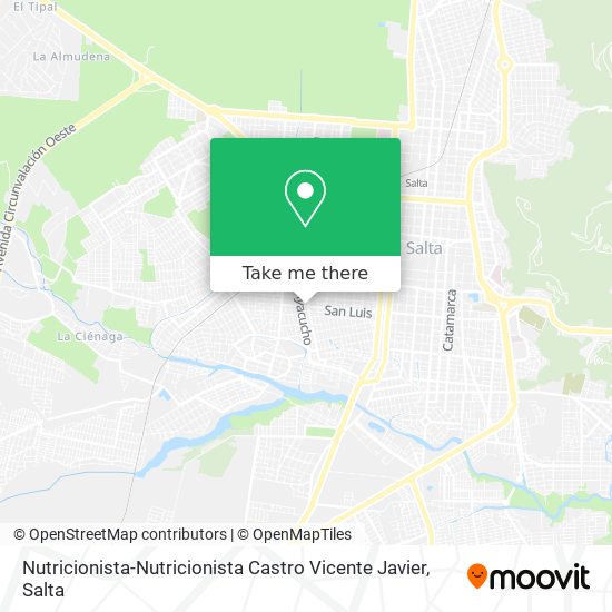 Mapa de Nutricionista-Nutricionista Castro Vicente Javier