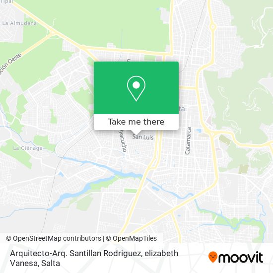 Mapa de Arquitecto-Arq. Santillan Rodriguez, elizabeth Vanesa