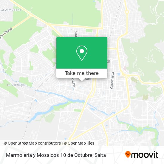 Mapa de Marmoleria y Mosaicos 10 de Octubre