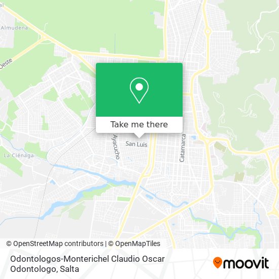 Odontologos-Monterichel Claudio Oscar Odontologo map