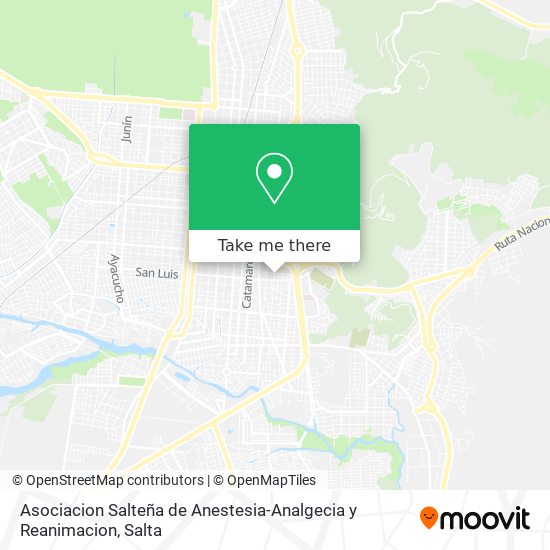 Mapa de Asociacion Salteña de Anestesia-Analgecia y Reanimacion