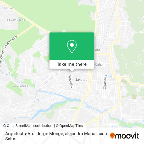 Mapa de Arquitecto-Arq. Jorge Monge, alejandra Maria Luisa