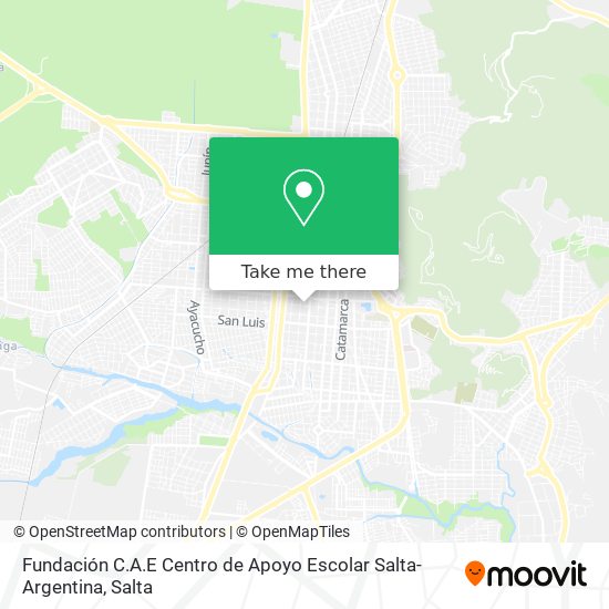 Mapa de Fundación C.A.E Centro de Apoyo Escolar Salta-Argentina