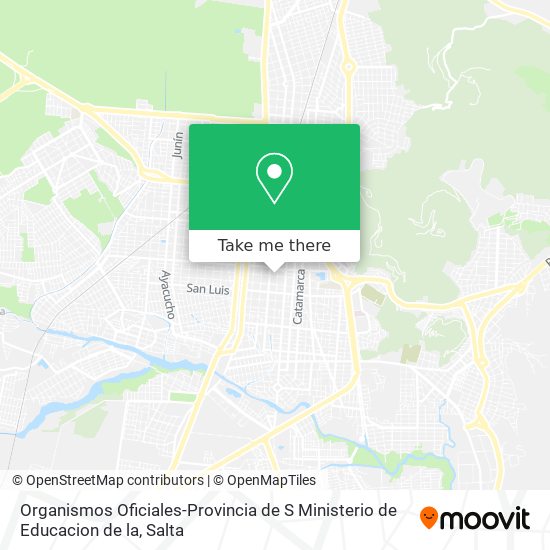 Organismos Oficiales-Provincia de S Ministerio de Educacion de la map