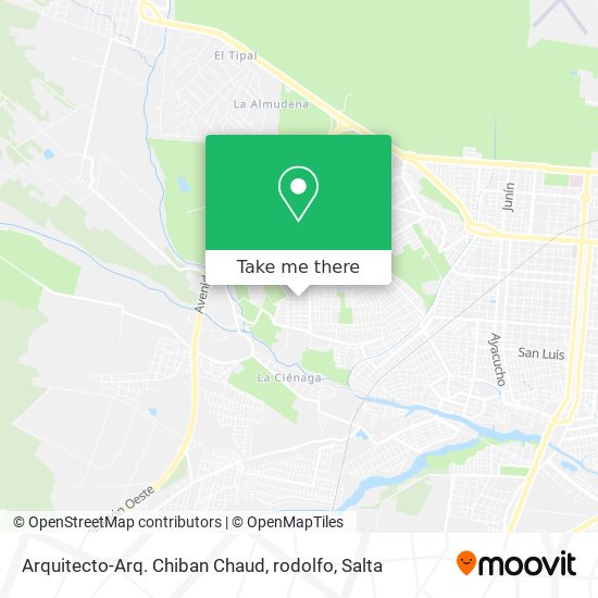 Arquitecto-Arq. Chiban Chaud, rodolfo map