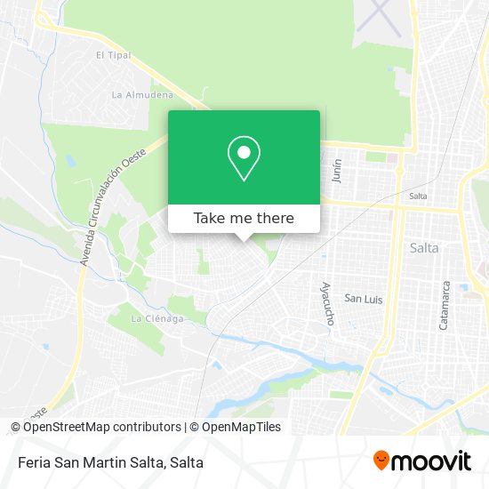 Mapa de Feria San Martin Salta