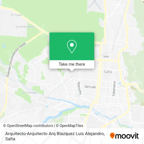 Mapa de Arquitecto-Arquitecto Arq Blazquez Luis Alejandro