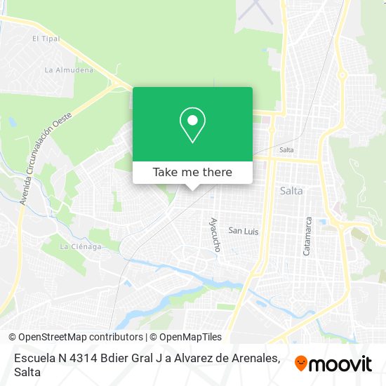 Escuela N 4314 Bdier Gral J a Alvarez de Arenales map