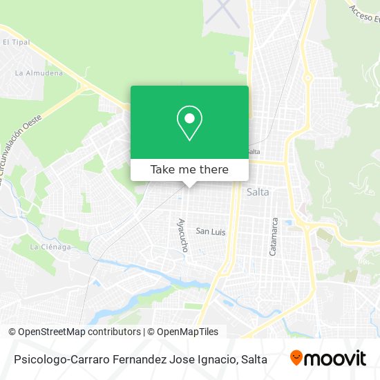 Psicologo-Carraro Fernandez Jose Ignacio map