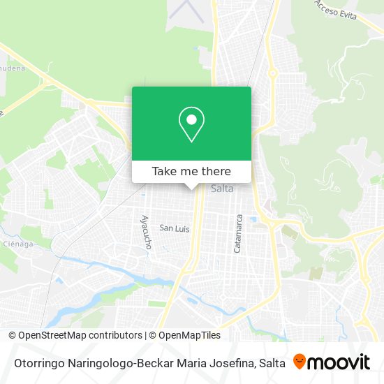 Otorringo Naringologo-Beckar Maria Josefina map
