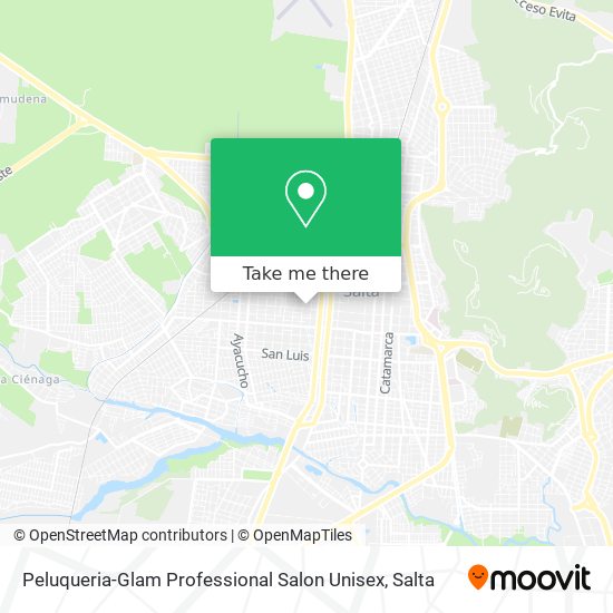 Mapa de Peluqueria-Glam Professional Salon Unisex