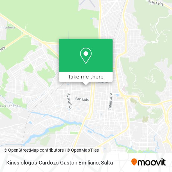 Kinesiologos-Cardozo Gaston Emiliano map
