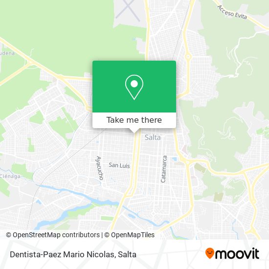 Mapa de Dentista-Paez Mario Nicolas