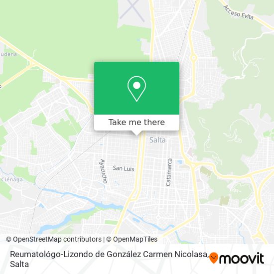 Reumatológo-Lizondo de González Carmen Nicolasa map