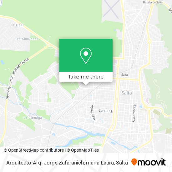 Mapa de Arquitecto-Arq. Jorge Zafaranich, maria Laura