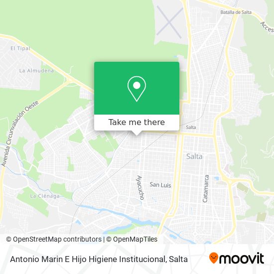 Mapa de Antonio Marin E Hijo Higiene Institucional