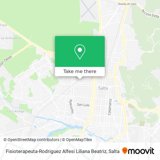 Fisioterapeuta-Rodriguez Alfesi Liliana Beatriz map