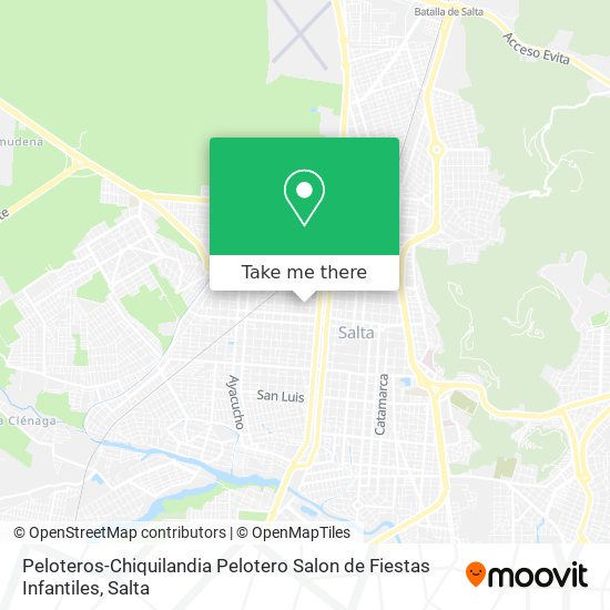 Peloteros-Chiquilandia Pelotero Salon de Fiestas Infantiles map