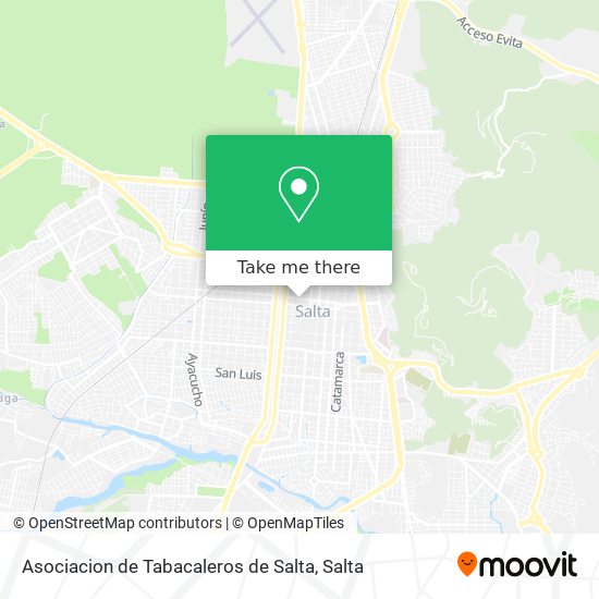 Asociacion de Tabacaleros de Salta map
