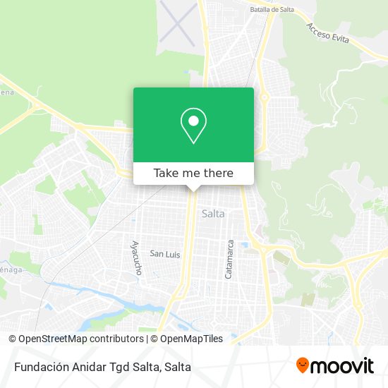 Fundación Anidar Tgd Salta map