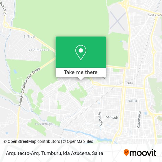 Mapa de Arquitecto-Arq. Tumburu, ida Azucena
