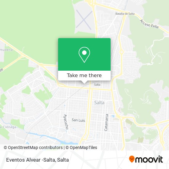 Eventos Alvear -Salta map